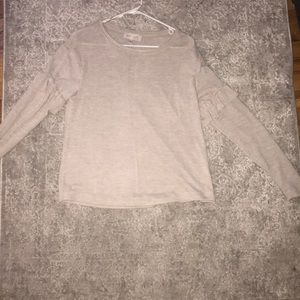 Cream colored philosophy sweater with ruffles